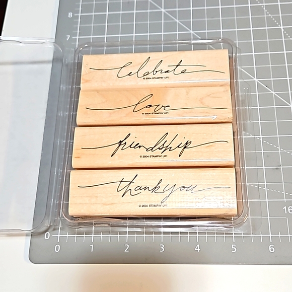 Wonderful Words rubber Stampin Up set - Picture 2 of 4